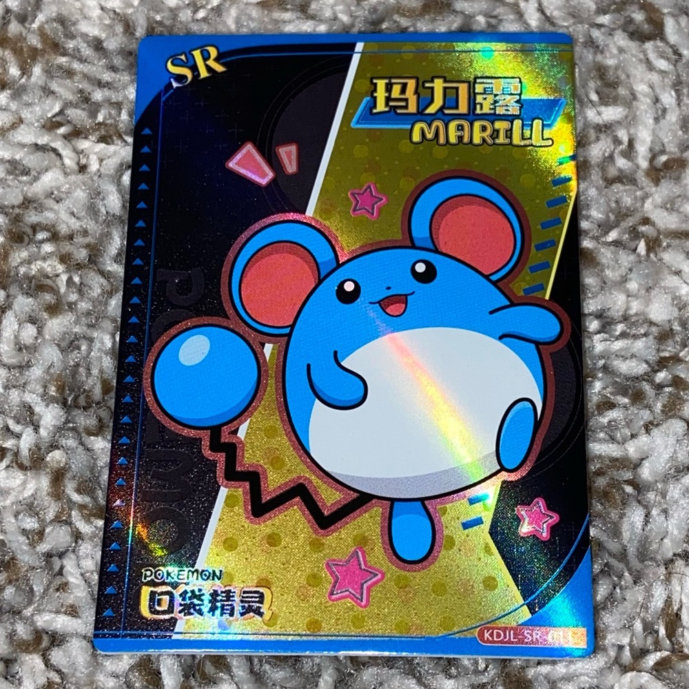 EIF BABY Pokemon Marill SR Blue Holo Foil Chinese TCG Card